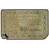 Image 1 : 50 Cèntims. 1937. C.M. de XERTA. Cartón. (Roído en margen inferior izquierdo. Sucio). MUY ESCASO. AT