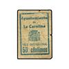Image 1 : 50 Céntimos. S/F. Ay. de LA CAROLINA (Jaén). (Algo sucio.Peqeuñas roturas). ESCASA. Mont-456B. MBC-.