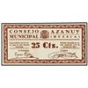 Image 1 : 25 Céntimos. 21 Octubre 1937. C.M. de AZANUY (Huesca). (Arruguitas). EBC-. PAPER MONEY OF THE
