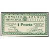 1 Peseta. 21 Octubre 1937. C.M. de AZANUY (Huesca). MBC+. PAPER MONEY OF THE CIVIL WAR: ARAGÓN