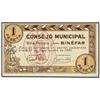 Serie 5 billetes 5, 10, 25, 50 Céntimos y 1 Peseta. 25 Septiembre 1937. C.M. de BINÉFAR (Huesca). Mo