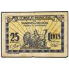 Image 1 : 25 Céntimos. S/F. C.M. de TABERNES DE VALLDIGNA (Valencia). (Pequeñas roturas en margen. Algo sucio)