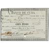 Image 1 : Pagaré de 100 Pesos. 30 Junio 1866. BANCO DE CUBA. (Roído en parte y restaurado). MUY RARO. Ed., LB,