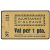 Image 1 : 1 Pesseta. S/F. Aj. d´ALCANÓ. Cartón. RARO. AT-76; T-99. MBC+.