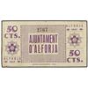Image 1 : 50 Cèntims. 1 Abril 1937. Aj. d´ALFORJA. (Sucio). RARO. AT-107; T-135. MBC.