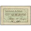 Image 1 : 50 Cèntims. Juliol 1937. Aj. de BOSOST. (Manchas). RARO. AT-5081; T-598. MBC.