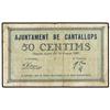 Image 1 : 50 Cèntims. 14 Agost 1937. Aj. de CANTALLOPS. RARÍSIMO. AT-646a; T-754a. (MBC).