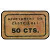 Image 1 : 50 Cèntims. S/F. Aj. de CASTELLOLÍ. Cartón. RARO. AT-758b; T-881b. MBC+.