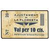 Image 1 : 10 Cèntims. S/F. Aj. de LA FLORESTA. Cartón. (Sucio). MUY ESCASO. AT-1027; T-1197. MBC+.