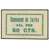 Image 1 : 50 Cèntims. S/F. Aj. de JORBA. Cartón. (Pequeñas manchitas). MUY ESCASO. AT-1283c; T-1470c. EBC+.