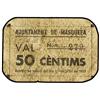 Image 1 : 50 Cèntims. 1 Juliol 1937. Aj. de MASQUEFA. (Sucio). AT-1475; T-1669. MBC.