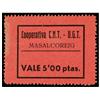 Image 1 : 5 Pesetas. S/F. COOPERATIVA C.N.T.-U.G.T. MASALCOREIG. Cartón. (Pequeña rotura). T-No cat este valor