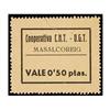 Image 1 : 0,50 Pesetas. S/F. COOPERTIVA C.N.T.-U.G.T. MASALCOREIG. Cartón. (Pequeña rotura). T-No cat. este va