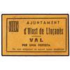 Image 1 : 1 Pesseta. S/F. Aj. d´OLOST DE LLUÇANÈS. Cartón. Sin coma detrás ´Alcalde´. ESCASO. AT-1695a; T-1944