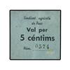 Image 1 : 5 Cèntims. S/F. SINDICAT AGRÍCOLA DE PACS. Cartulina. MUY RARO. T-1990. MBC+.