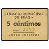 Image 1 : 5 Céntimos. S/F. C.M. de FRAGA (Huesca). Cartón. RARO. Mont-No cat.; TFP-227. MBC.