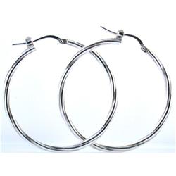 Sterling Silver HOOP Earrings made in ITALY