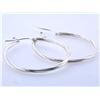 Image 2 : Sterling Silver HOOP Earrings made in ITALY