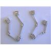 Image 1 : 14k White Gold with Diamonds Dangling Earrings
