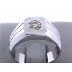 14k White Gold Men's Diamond Ring