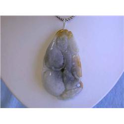 Silver Necklace with Jade Pendant