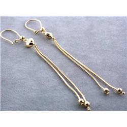 14k Yellow Gold Dangling Earrings