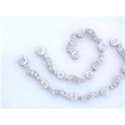 14k White Gold Dangling Earrings with Diamonds