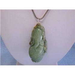 Silver Necklace with Jade Pendant