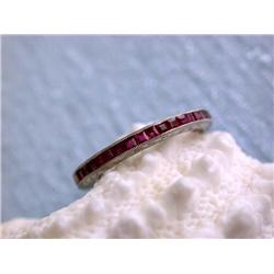 Platinum Eternity Ring with Rubies