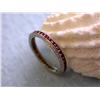 Image 2 : Platinum Eternity Ring with Rubies