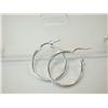Image 1 : Sterling Silver HOOP Earrings made in ITALY