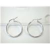 Image 3 : Sterling Silver HOOP Earrings made in ITALY