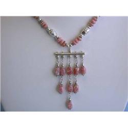 Silver Necklace with Colored Gems