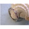 Image 2 : Eternity Ring with Diamonds and Pink Sapphire