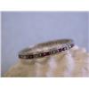 Image 3 : Eternity Ring with Diamonds and Pink Sapphire