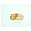 Image 2 : 14k Yellow Ring with Citrine and Diamonds