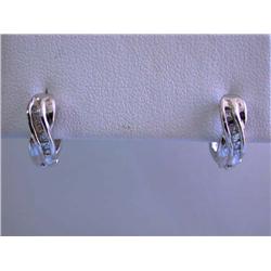 14k White Gold Diamond Earrings