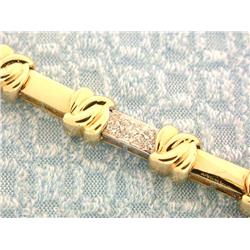14k Gold Bracelet with Diamonds