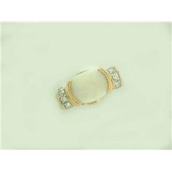 14ky Gold Ring with Opal, Diamonds and Sapphire