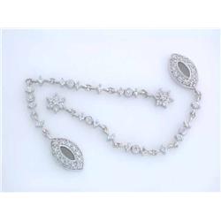 14k White Gold Dangling Earrings with Diamonds