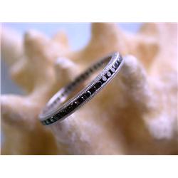 Platinum Eternity Ring with Black Diamonds
