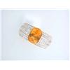 Image 1 : 18k Yellow Gold Ring with Citrine and Diamonds