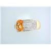 Image 2 : 18k Yellow Gold Ring with Citrine and Diamonds