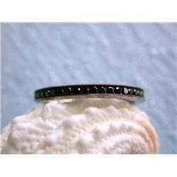 Platinum Eternity Ring with Black Diamonds