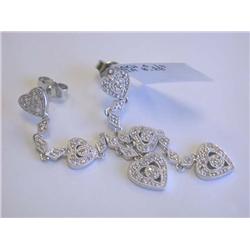 14k White Gold Earrings with Diamonds