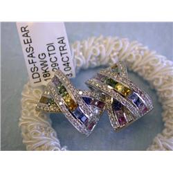 E.F.J. 18k Ladies' Fashion Earrings