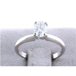 14k White Gold Solitaire Diamond Ring (0.60 carat)