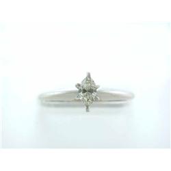 14k Marquise Solitaire Diamond Ring (.27 ct)