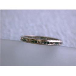 Platinum Ring with Diamonds and Sapphire