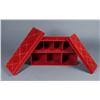 Image 2 : Pr. Of Red Suede Storage Boxes